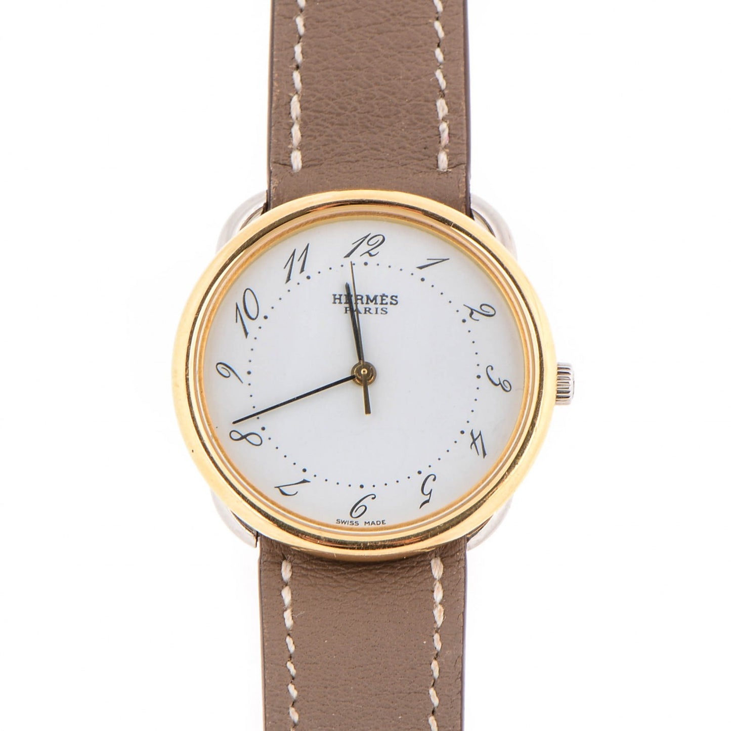 Stainless Steel Swift 30.5mm Arceau Quartz Watch Etoupe