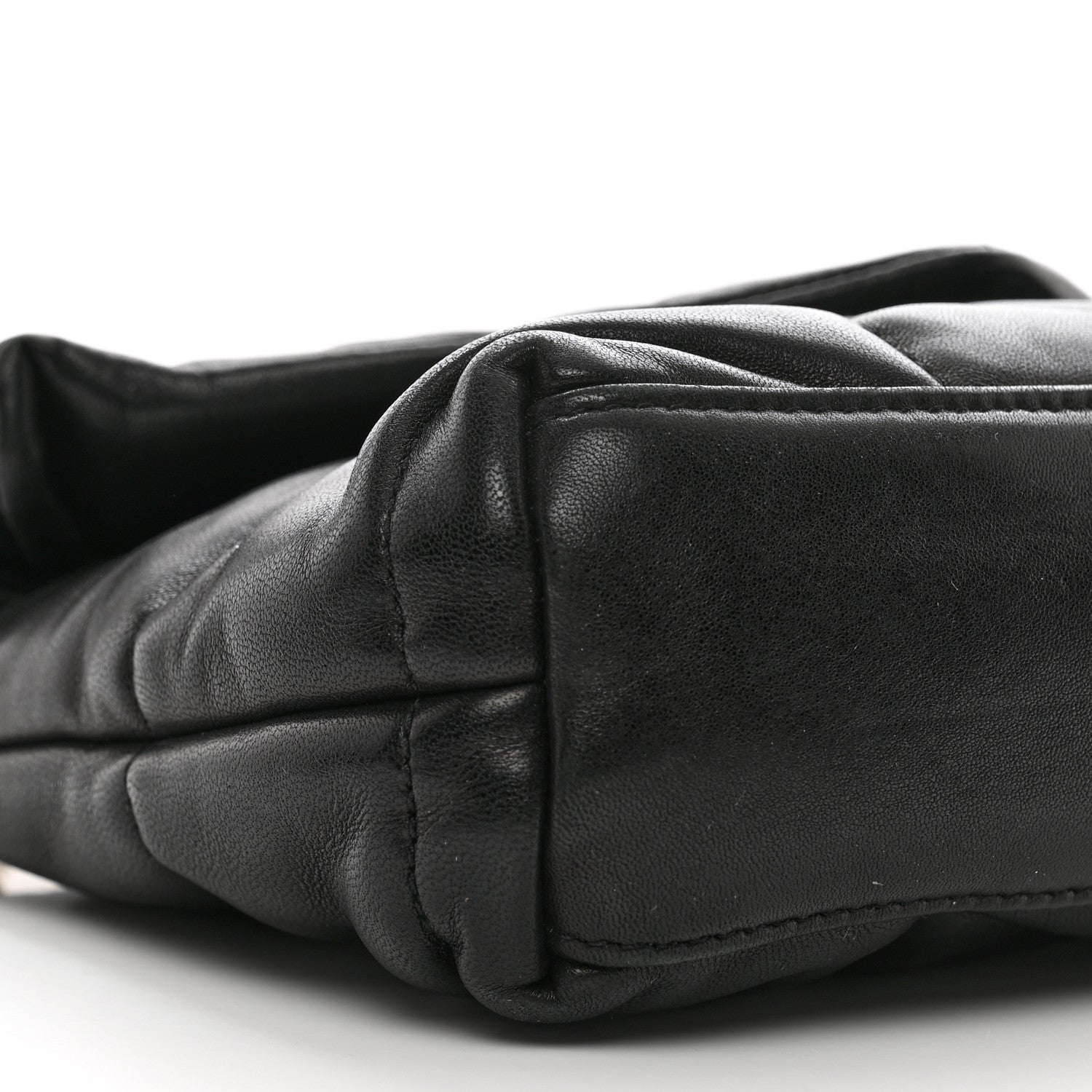 Saint Laurent Lambskin Quilted Toy Loulou Puffer Monogram Chain Satchel Black 9 of 10