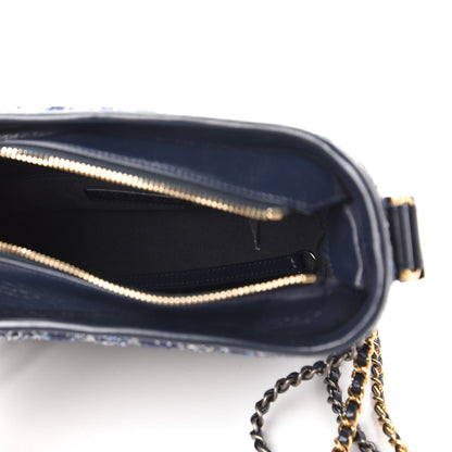 Chanel Tweed Calfskin Small Gabrielle Hobo Blue 6 of 12