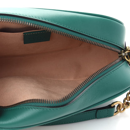 Gucci Calfskin Matelasse Small GG Marmont Chain Shoulder Bag Emerald Green 5 of 9
