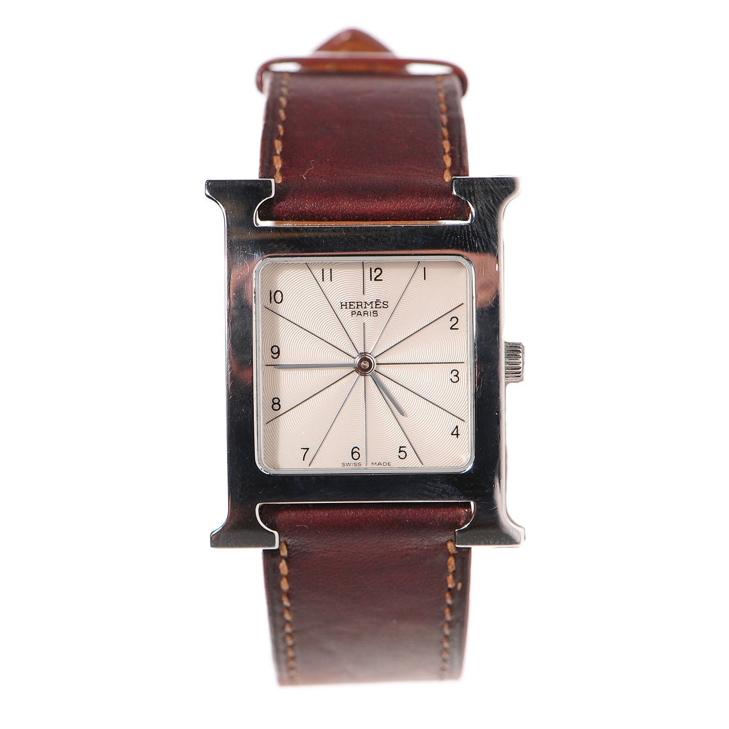 Stainless Steel Barenia 26mm Heure H Hour Quartz Watch Fauve
