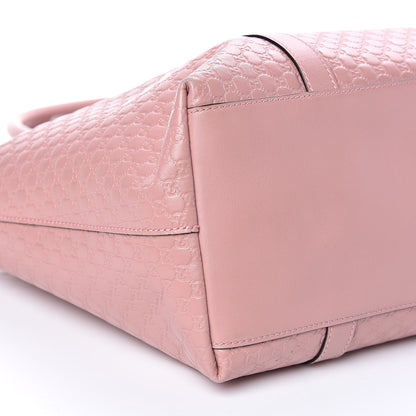 Gucci Soft Microguccissima Medium Zippered Satchel Soft Pink 8 of 13