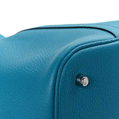 Hermes Taurillon Clemence Picotin Lock 26 GM Turquoise 10 of 12