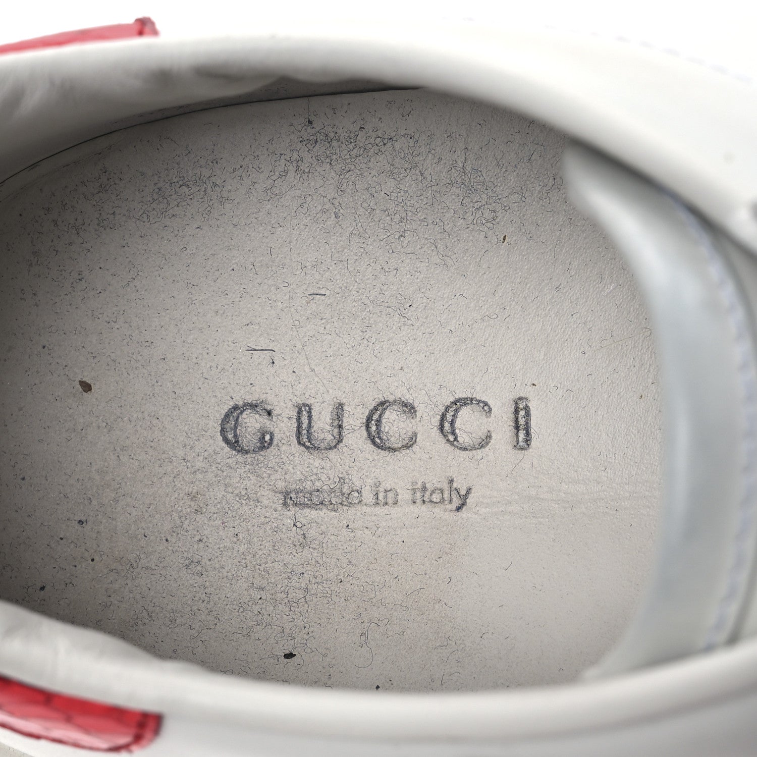 Gucci Calfskin Ayers Bee Embroidered Womens Ace Sneakers 37 White Green 9 of 17
