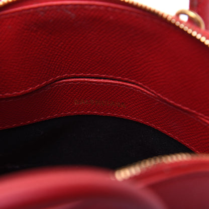 Balenciaga Grained Calfskin XXS Ville Top Handle Bag Rouge Coquelicot 8 of 22