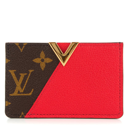 Louis Vuitton Calfskin Monogram Kimono Tote Card Holder Cherry 1 of 7