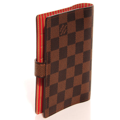 Louis Vuitton Damier Ebene Trunks and Locks Small Ring Agenda Cover 3 of 7