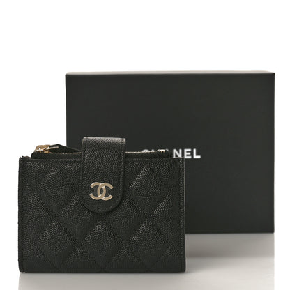 Chanel Caviar Quilted Compact Zipped Pocket Wallet Black 9 of 9