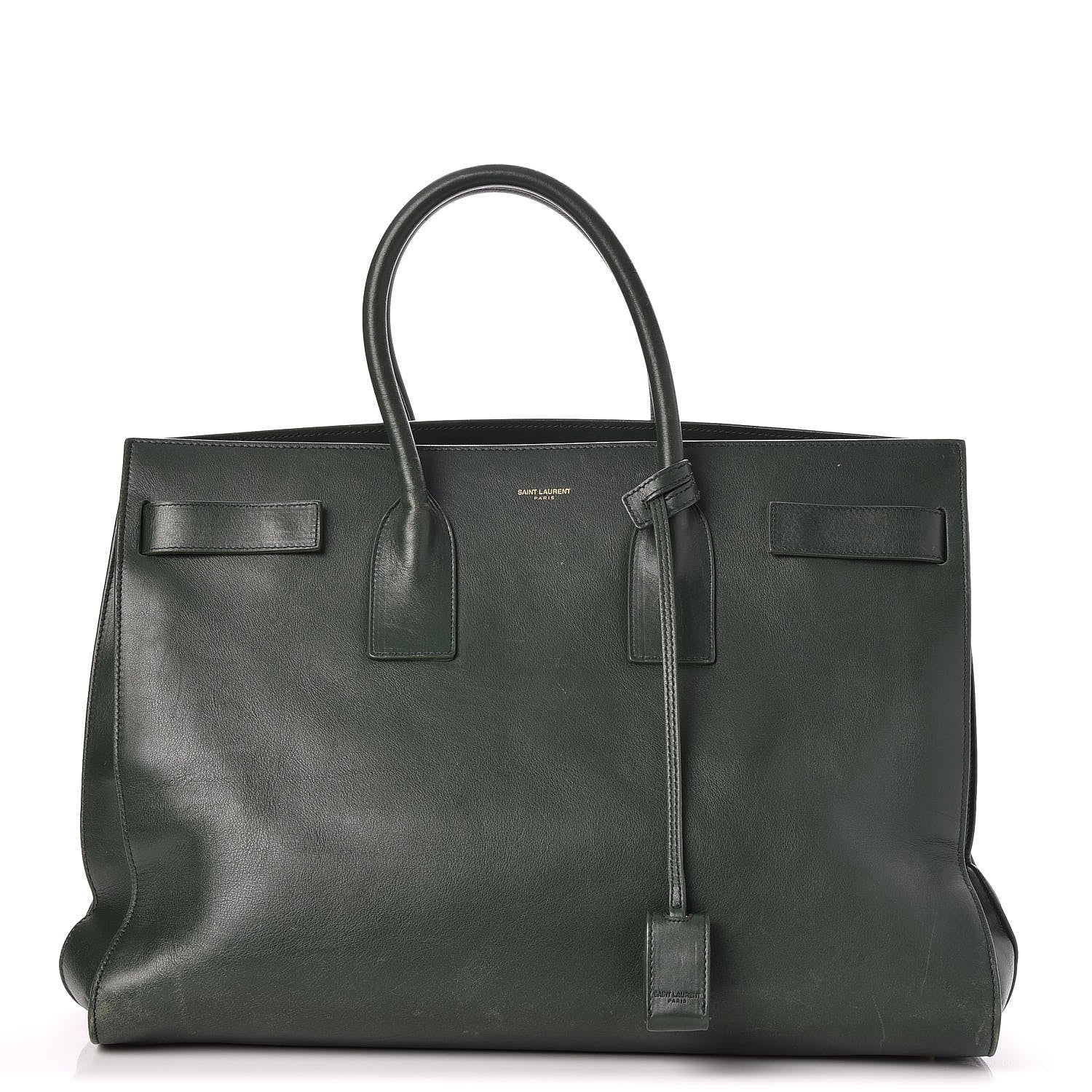 Saint Laurent Calfskin Large Sac de Jour Carryall Dark Green 1 of 12