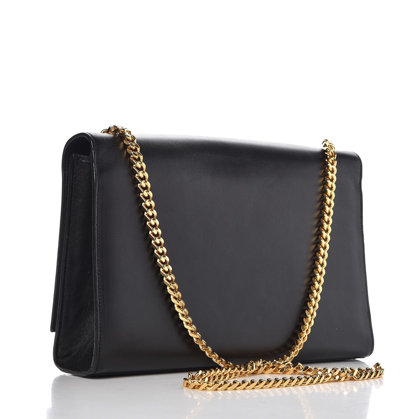 Smooth Calfskin Medium Classic Monogram Kate Tassel Satchel Black