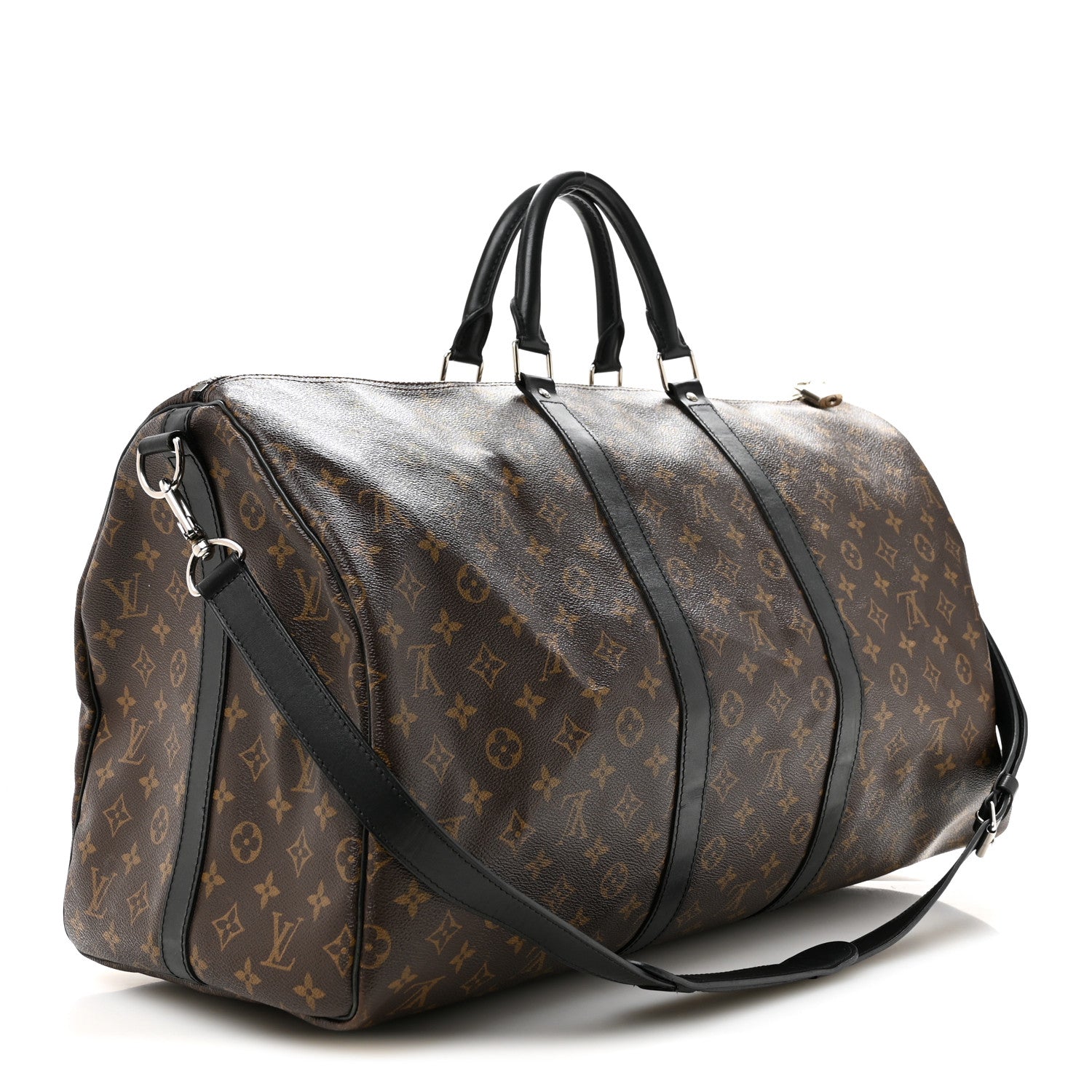 Louis Vuitton Monogram Macassar Keepall Bandouliere 55 2 of 13