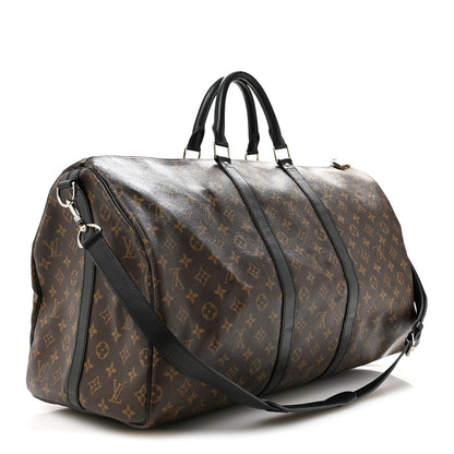 Louis Vuitton Monogram Macassar Keepall Bandouliere 55 2 of 13