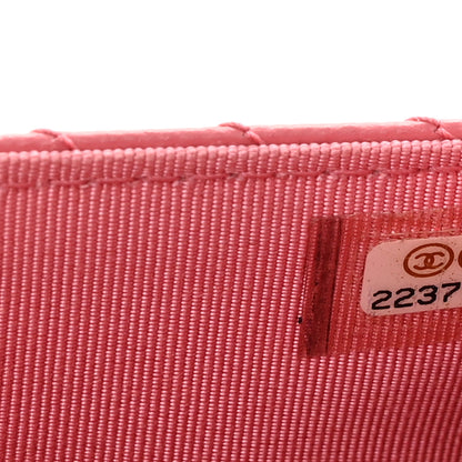 Chanel Caviar Chevron Quilted Wallet On Chain WOC Pink 7 of 11