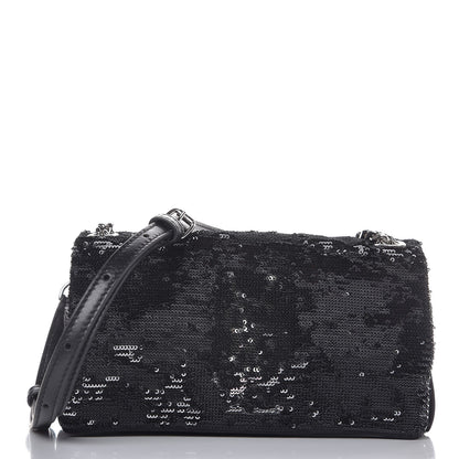 Saint Laurent Sequins Toy West Hollywood Shoulder Bag Nero Argento 3 of 7