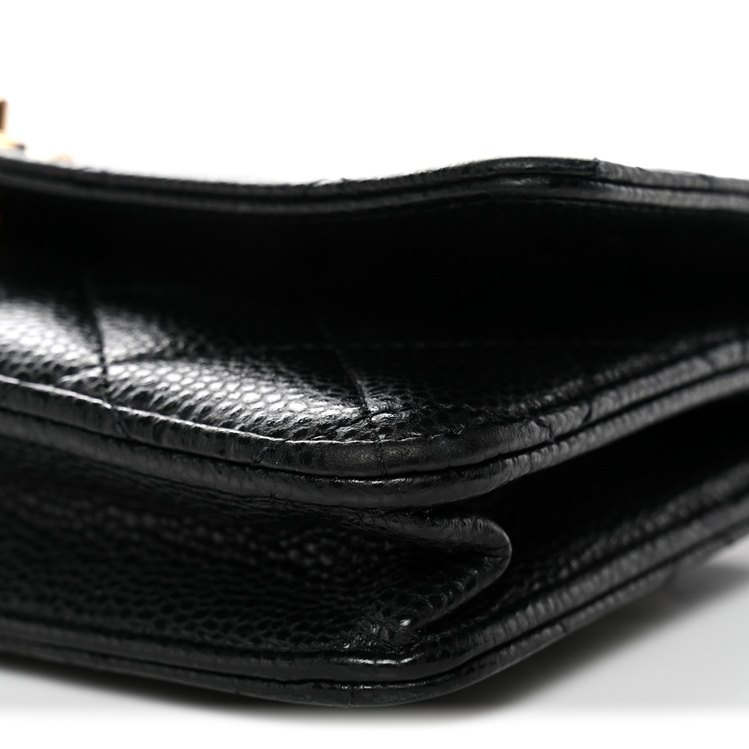 Chanel Caviar Quilted CC Turnlock Wallet On Chain WOC Black 11 of 13