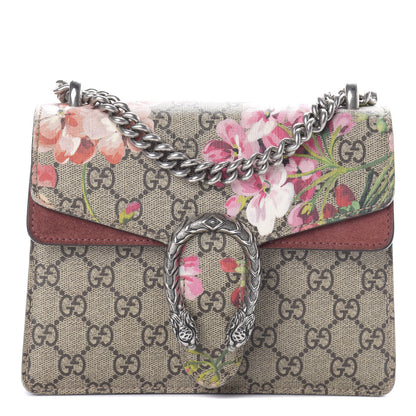 Gucci GG Supreme Monogram Blooms Mini Dionysus Shoulder Bag Beige Multicolor Dry Rose 1 of 8