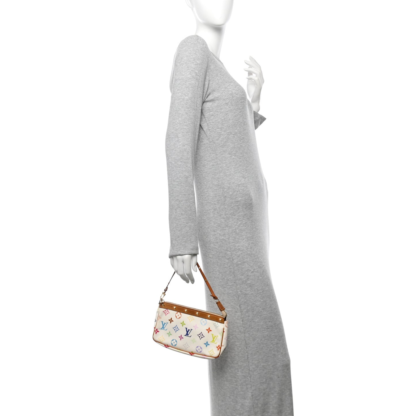 Monogram Multicolor Pochette Accessories White