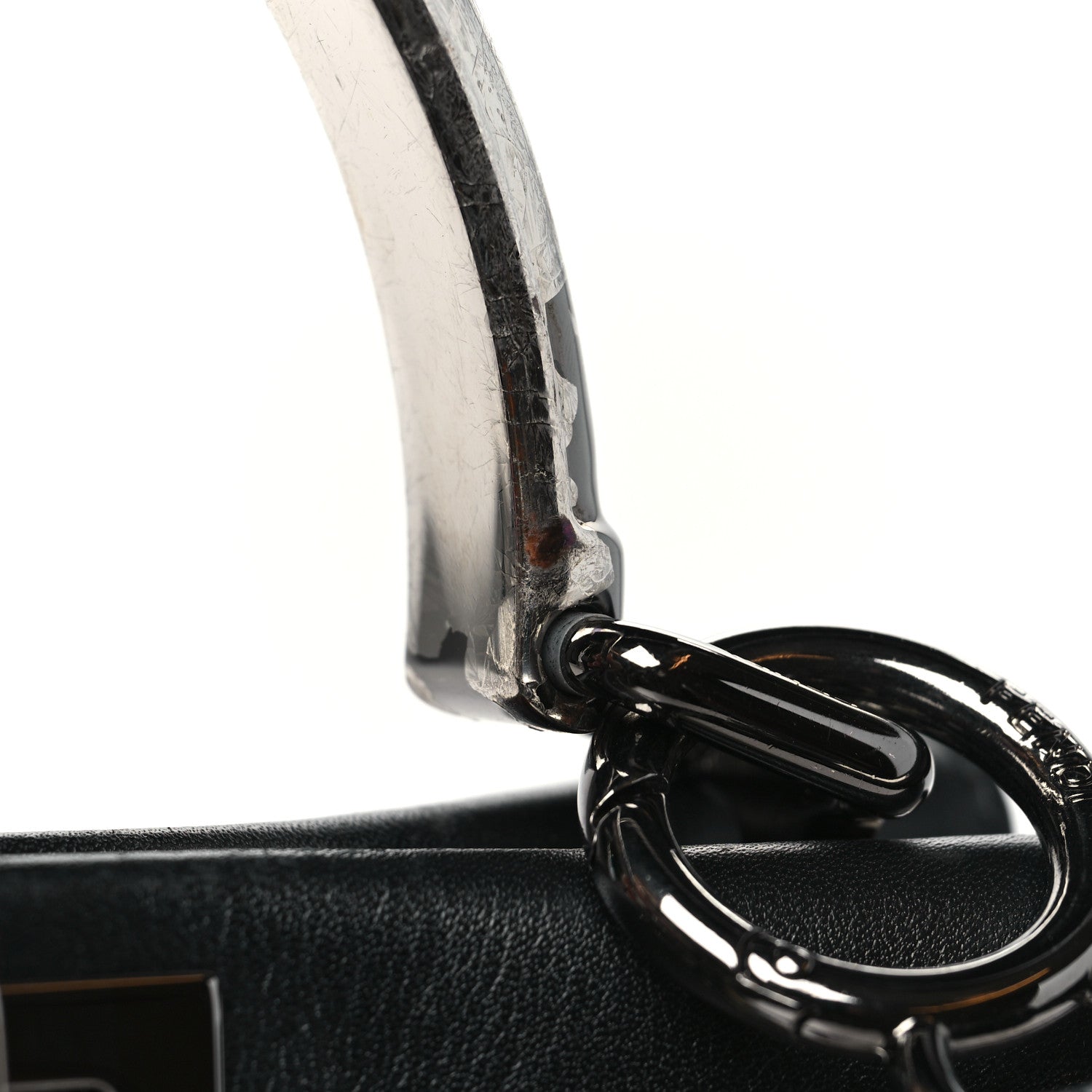 Fendi Nappa FF Mini Peekaboo Iconic Satchel Black Sunflower 14 of 14