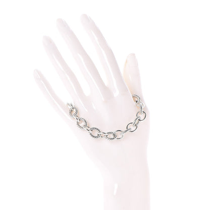 David Yurman Sterling Silver 10mm Medium Oval Link Bracelet 2 of 5