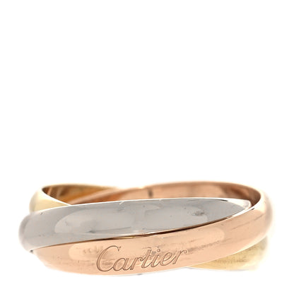 Cartier 18K Pink Yellow White Gold Small Trinity Ring 50 5.25 1 of 7
