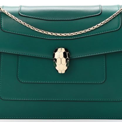 Bulgari Calfskin Serpenti Forever Shoulder Bag Emerald Green 12 of 17