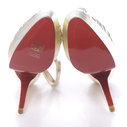 Christian Louboutin Nappa Laminato Greissimo Mule 140 Sandals 35 Platine 5 of 12