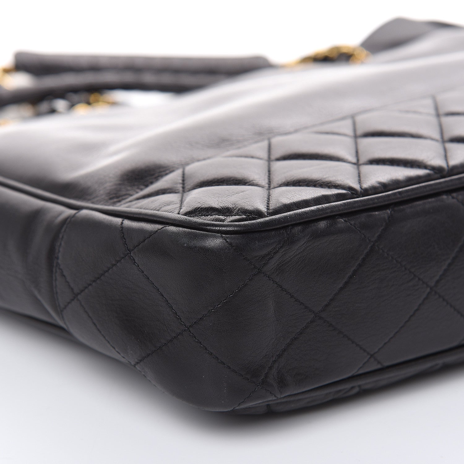 Chanel Lambskin Quilted Shoulder Bag Black 9 of 14