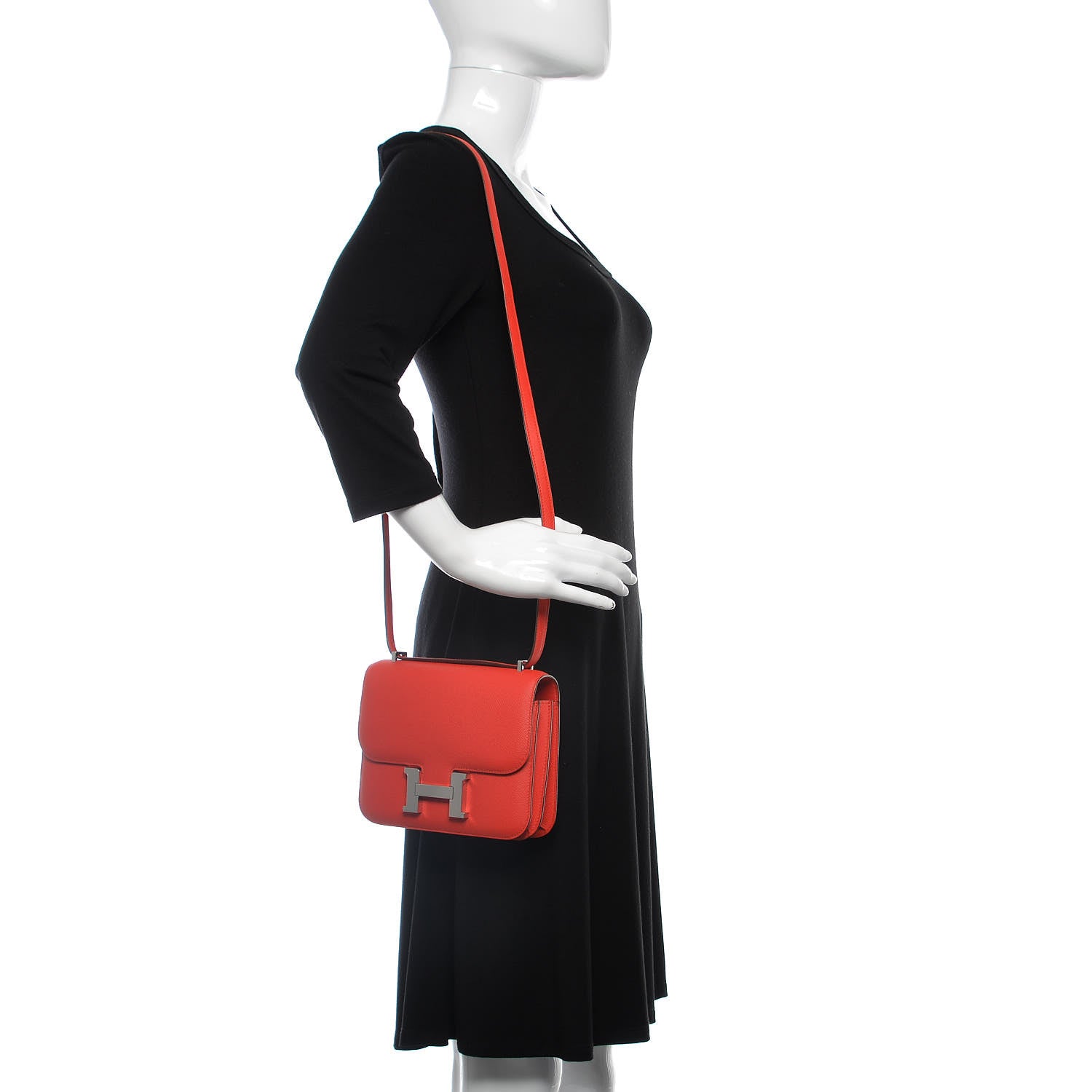 Hermes Epsom Constance 18 Rouge de Coeur 2 of 24