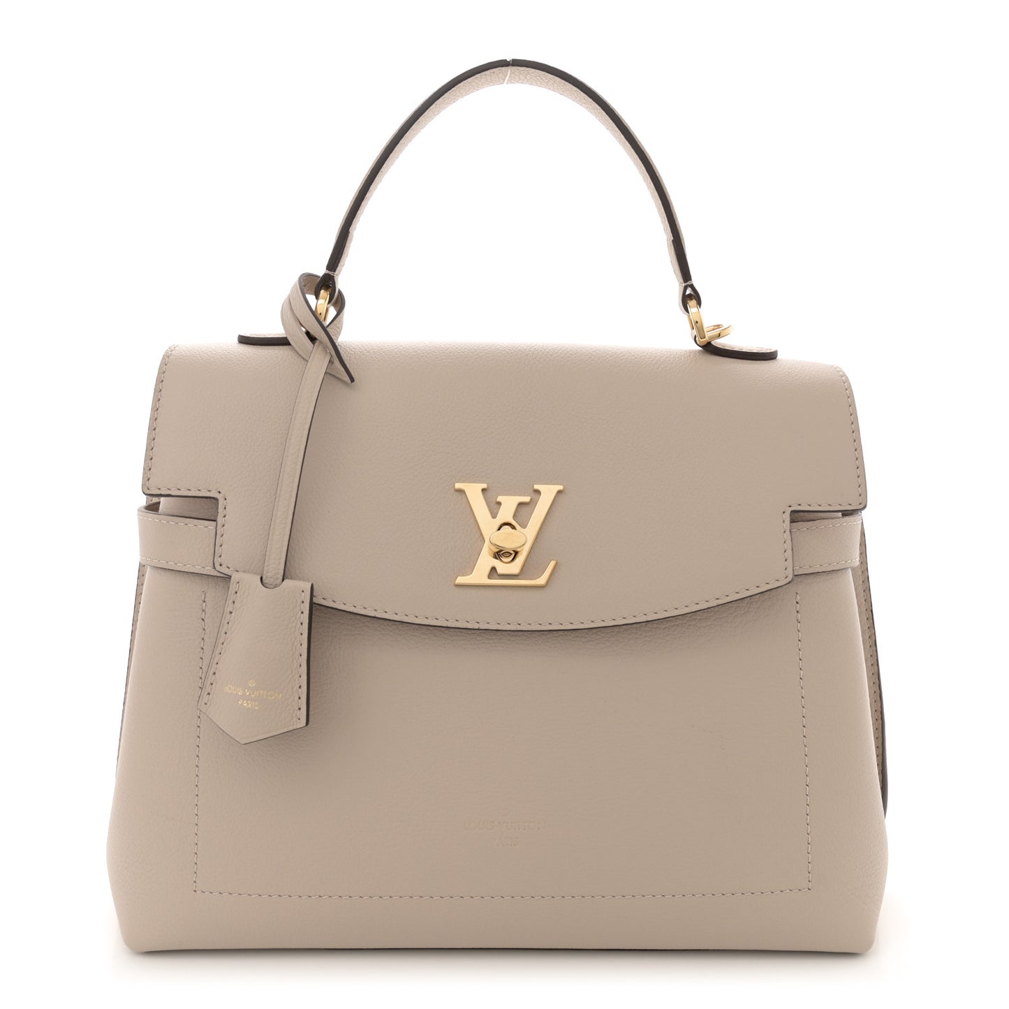 Soft Calfskin Lockme Ever MM Greige