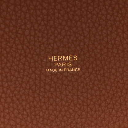 Hermes Taurillon Clemence Picotin Lock 22 MM Gold 5 of 11