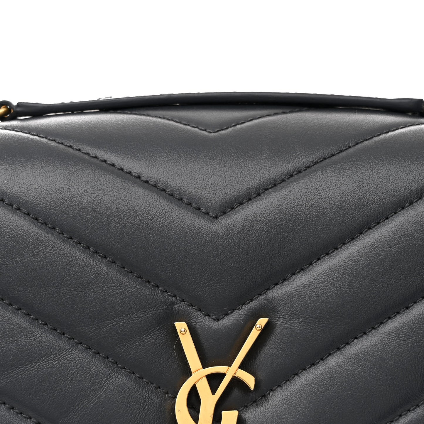 Calfskin Y Quilted Monogram Medium Loulou Chain Satchel Earth