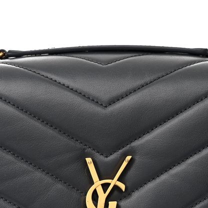 Saint Laurent Calfskin Y Quilted Monogram Medium Loulou Chain Satchel Earth 9 of 12