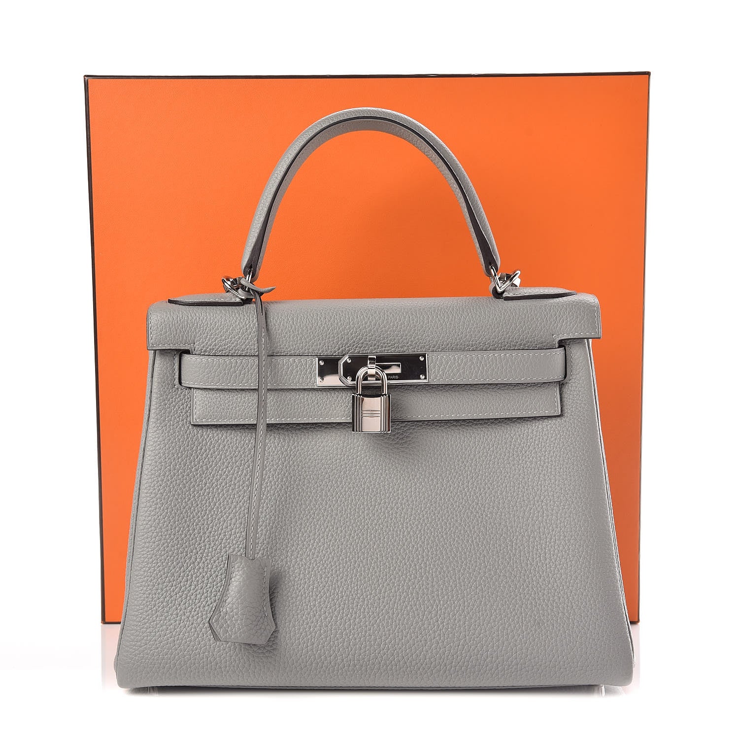 Hermes Togo Kelly Retourne 28 Gris Mouette 40 of 40