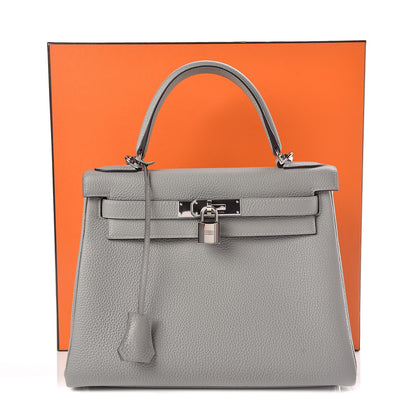 Hermes Togo Kelly Retourne 28 Gris Mouette 40 of 40