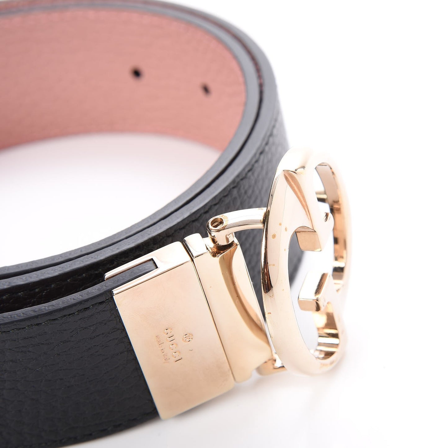 Calfskin 1973 Reversible Belt 80 32 Black Pink