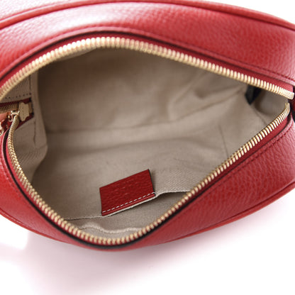 Gucci Pebbled Calfskin Small Soho Disco Bag Vibrant Red 5 of 10
