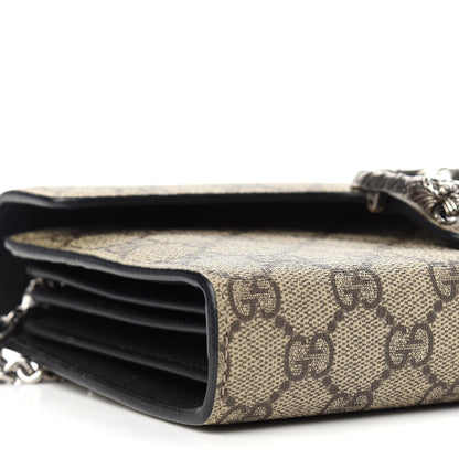 Gucci GG Supreme Monogram Mini Dionysus Chain Wallet Beige Black 7 of 8