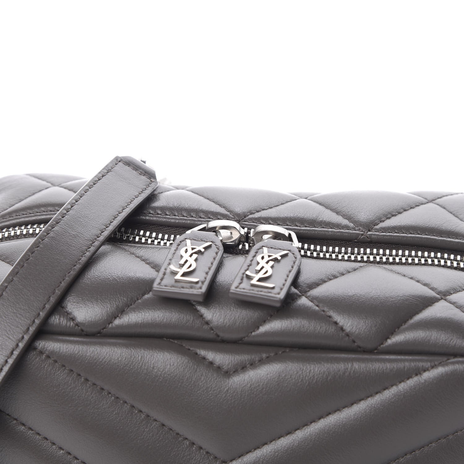 Saint Laurent Calfskin Y Quilted Monogram Small Loulou Bowling Bag Earth 11 of 11