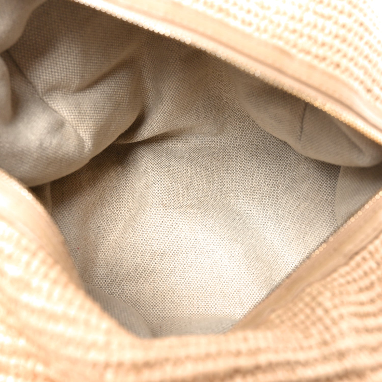 Loro Piana Cotton Raffia Puffy Pouch Clutch Bag 5 of 9