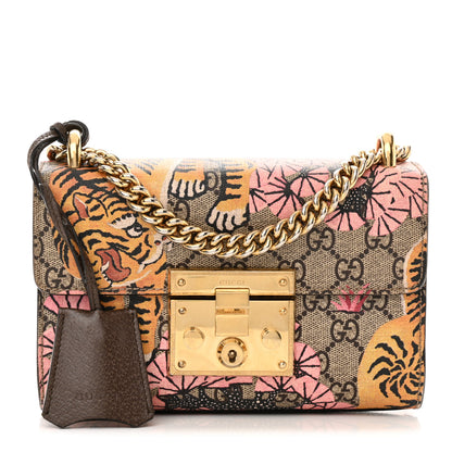 Gucci GG Supreme Monogram Bengal Small Padlock Shoulder Bag Beige Pink 1 of 14