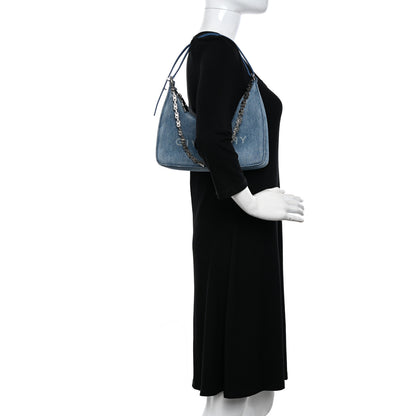 Givenchy Denim Small Moon Cut Out Shoulder Bag Blue 2 of 10