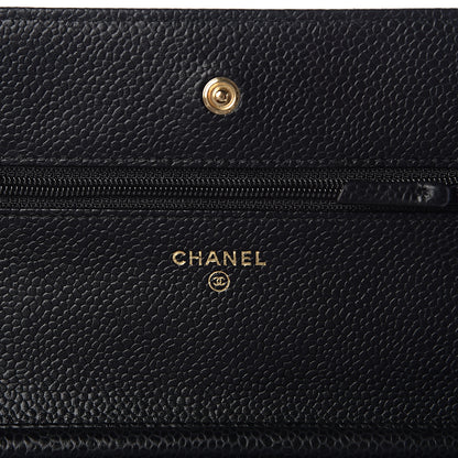 Chanel Caviar Quilted Wallet On Chain WOC Black 6 of 11