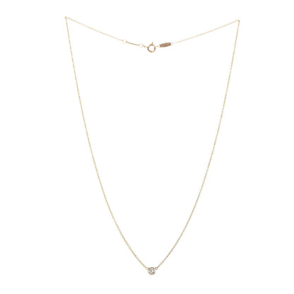 Tiffany 18K Yellow Gold Diamond .17ct Elsa Peretti Diamonds by the Yard Pendant Necklace 3 of 6