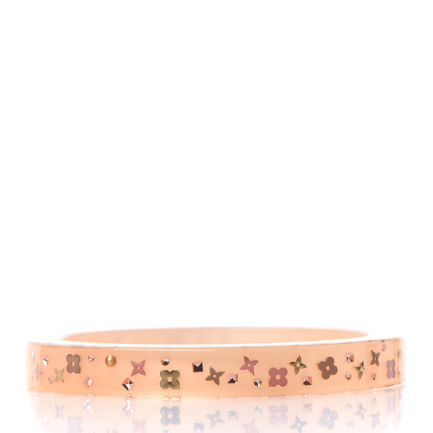 Louis Vuitton Resin Swarovski Inclusion Art Deco TPM Bracelet M Beige 3 of 5