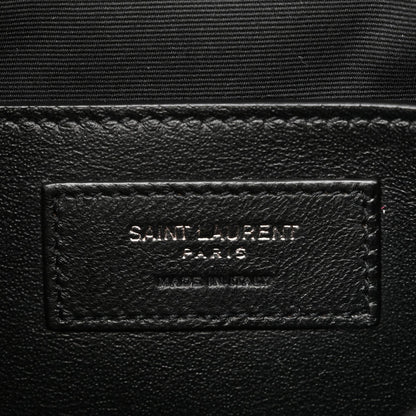 Saint Laurent Crinkled Calfskin Matelasse Monogram Baby Niki Chain Satchel Black 6 of 10