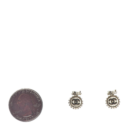 Chanel Round CC Bow Earrings Gold 2 of 4
