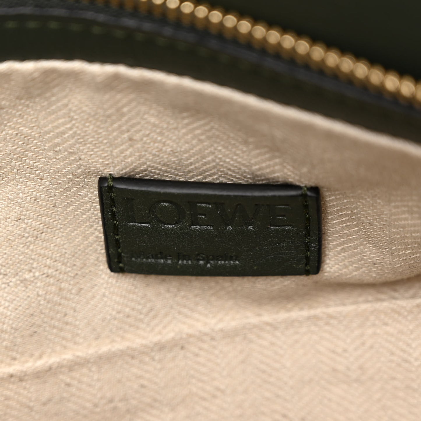 Calfskin Puzzle Hobo Army Green