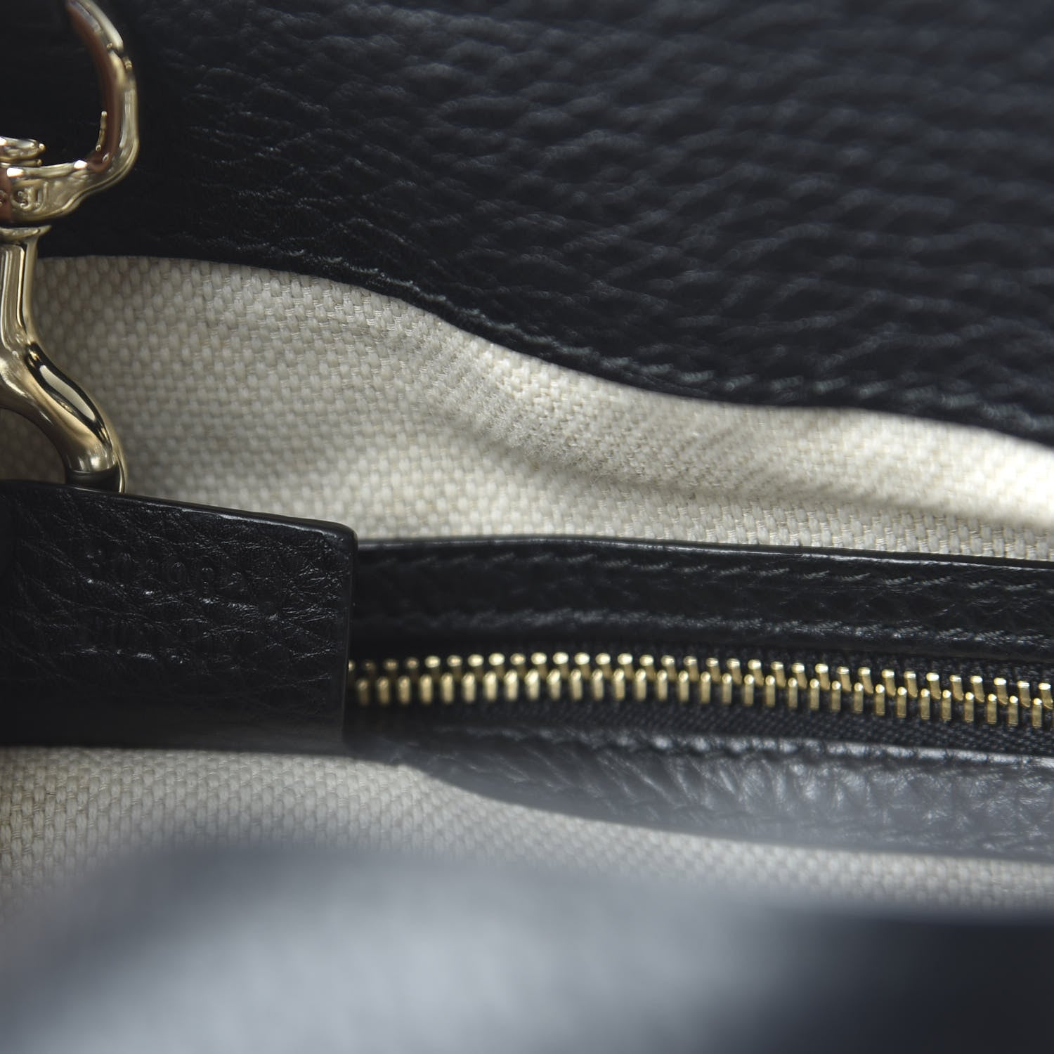 Gucci Pebbled Calfskin Medium Soho Chain Shoulder Bag Black 11 of 12