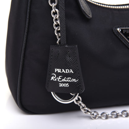 Prada Nylon Re-Edition 2005 Shoulder Bag Black 12 of 16