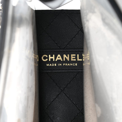 Chanel Lambskin PVC Medium Coco Sand Flap Black 6 of 9